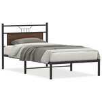 vidaXL Cadre de lit sans matelas chêne marron 100x190 cm