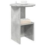 vidaXL Table d'appoint Gris béton Ø 39 5 x 55 cm Bois d'ingénierie