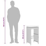 vidaXL Tabourets de bar de jardin et coussins lot de 6 résine tressée