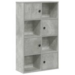 vidaXL Bibliothèque gris béton 60x24x101 5 cm bois d'ingénierie