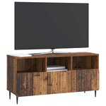 vidaXL Meuble TV Bois ancien 102 x 34 5 x 50 cm Bois d'ingénierie