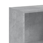 vidaXL Bibliothèque à 3 niveaux gris béton bois d'ingénierie