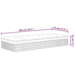 vidaXL Matelas à ressorts ensachés dureté moyenne 70x200 cm