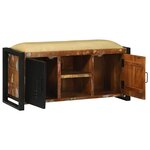 vidaXL Banc de rangement Multicolore Bois massif de récupération