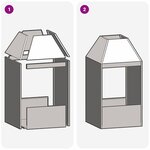 vidaXL Braise Noir 50 x 50 x 100 cm Acier laminé à froid