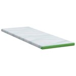 vidaXL Coussins de Matelas Blanc et vert 80 x 200 cm