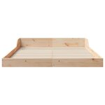 vidaXL Cadre de lit Marron 140 x 190 cm Bois massif en pin