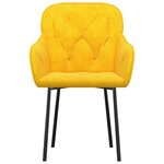 vidaXL Chaises à manger lot de 2 Jaune Velours