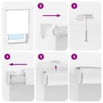 vidaXL Store enrouleur de douche avec cassette largeur du tissu 146 cm