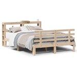 vidaXL Cadre de lit avec tête de lit sans matelas 120x200 cm