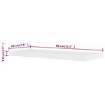 vidaXL 2 Étagères murales MDF Blanc Rangement de livres/DVD