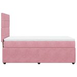 vidaXL Sommier à lattes de lit avec matelas Rose 100x200 cm Velours