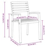 vidaXL Chaise de jardin 2 Pièces Marron 56 x 57 x 87 cm