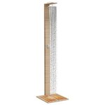 vidaXL Douche d'extérieur beige 50x55x224cm résine tressée bois acacia
