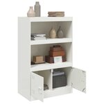 vidaXL Buffet blanc 67x39x107 cm acier