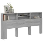 vidaXL Armoire de tête de lit Sonoma gris 220x19x103 5 cm