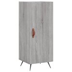 vidaXL Buffet haut Sonoma gris 34 5x34x180 cm Bois d'ingénierie