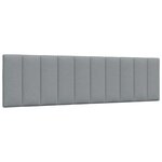 vidaXL Coussin de tête de lit gris clair 180 cm tissu