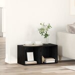vidaXL Meuble TV 2 Pièces Noir 37 x 35 x 37 cm Bois d'ingénierie