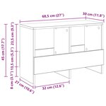 vidaXL Étagère à magazines Chêne artisanal 68 5 x 30 x 45 cm
