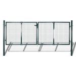 vidaXL Portail de clôture Acier 306x175 cm Vert