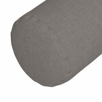 vidaXL Coussins d'accent 2 Pièces Taupe Ø 15 x 40 cm tissu