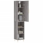vidaXL Buffet haut Sonoma gris 34 5x34x180 cm Bois d'ingénierie
