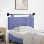 vidaXL Tête de lit suspendue Avec lumière LED Bleu denim Tissu