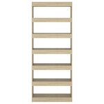 vidaXL Bibliothèque/Séparateur de pièce Chêne sonoma Bois d'ingénierie