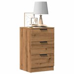 vidaXL Tables de chevet 2 Pièces chêne artisanal bois d'ingénierie
