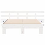 vidaXL Cadre de lit avec tête de lit Blanc 140 x 190 cm Pin massif