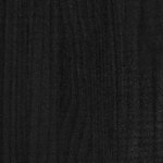 vidaXL Cadre de lit Noir Bois massif 75x190 cm Petit simple