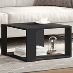 vidaXL Table basse noir 51 5x51 5x30 cm bois d'ingénierie