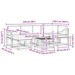 vidaXL Ensemble de canapés d'extérieur 7 Pièces Blanc et crème