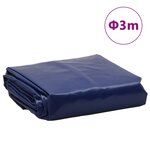 vidaXL Bâche bleu Ø 3 m 650 g/m²
