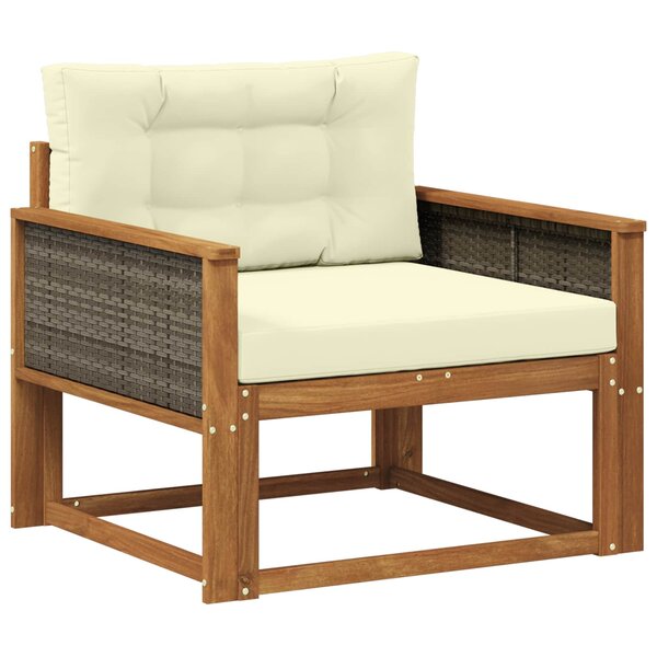 vidaXL Sofa de milieu extérieur Bois d'Acacia Massif Naturel