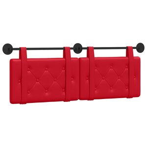 vidaXL Tête de lit suspendue Rouge Simili cuir