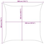 vidaXL Voile d'ombre 3 x 3 m 100   polyester Oxford Carré