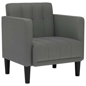 vidaXL Canapé-chaise accoudoirs gris foncé 53 cm tissu
