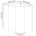 vidaXL Jardinière d'Angle Vert olive 30 x 30 x 35 cm Acier