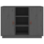 vidaXL Buffet Gris 100x40x75 cm Bois massif de pin