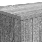 vidaXL Table console Gris Sonoma 155 x 29 x 74 cm Bois d’ingénierie