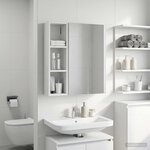 vidaXL Armoire murale de salle de bain Blanc 20 x 14 x 70 cm