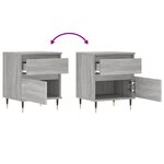 vidaXL Table de chevet sonoma gris 40x35x50 cm bois d’ingénierie