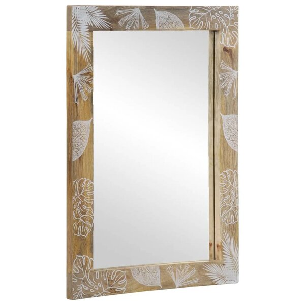 vidaXL Miroir de salle de bain 50x3x70 cm bois de manguier massif
