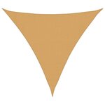 vidaXL Voile d'ombrage 160 g/m² triangulaire sable 3x3x3 m PEHD