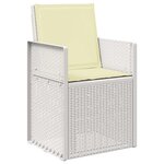 vidaXL Chaises de jardin salle à manger 2 Pièces Blanc et crème PP