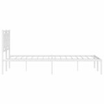vidaXL Cadre de lit métal sans matelas et tête de lit blanc 140x190 cm