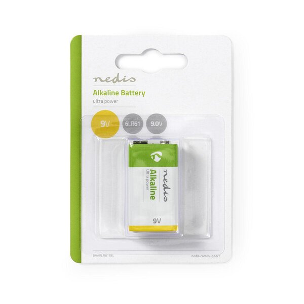 Pile Alcaline 9 V 1 pièce Blister NEDIS