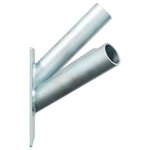 vidaXL Support de mât de drapeau Argent 10.5 x 7.5 cm Acier